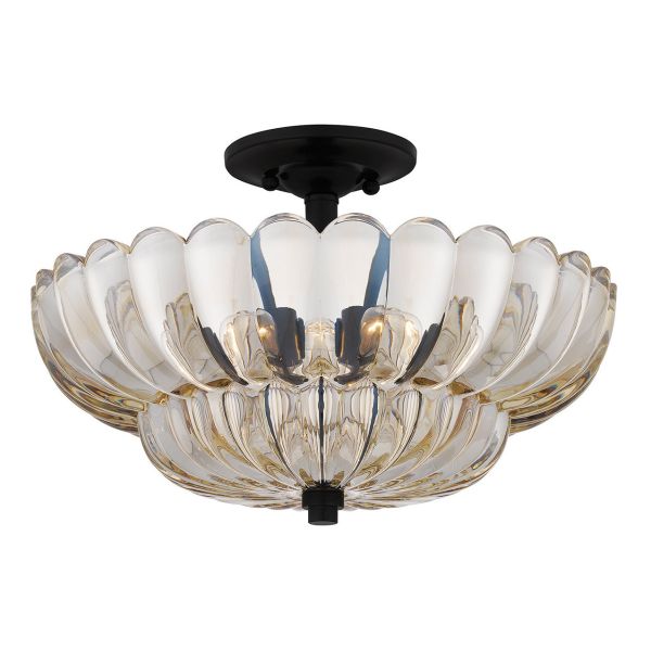 Люстра Quoizel QZ-WHITECAP-SF-M Whitecap 4 lt Medium Tinted Amber/Mottled Cocoa