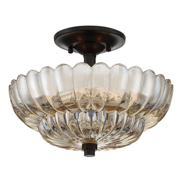 Żyrandol Quoizel QZ-WHITECAP-SF-S Whitecap 3 lt Medium Tinted Amber/Mottled Cocoa