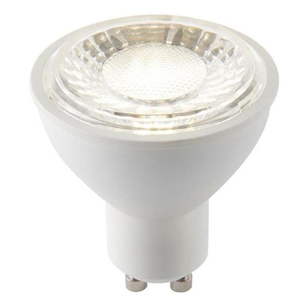 Żarówka ledowa  kompatybilna ze ściemniaczem Saxby 70260 moc 7W z serii GU10 LED SMD. Rozmiar — MR16 z gwintem GU10, temperatura barwowa — 4000K