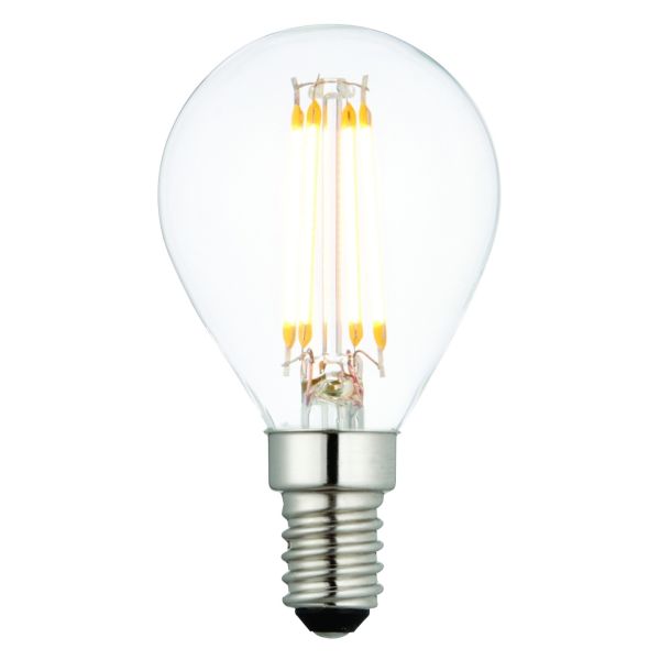 Лампа світлодіодна Saxby 94340 потужністю 4W. Типорозмір — P45 з цоколем E14, температура кольору — 2700K