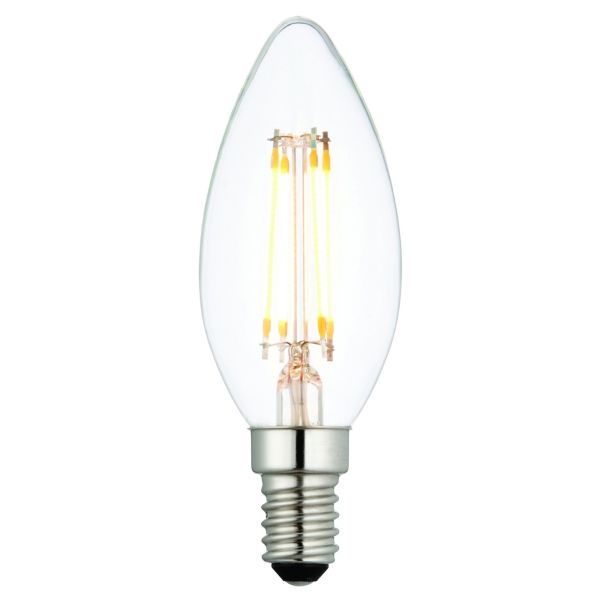 Лампа світлодіодна Saxby 94341 потужністю 4W. Типорозмір — C35 з цоколем E14, температура кольору — 2700K