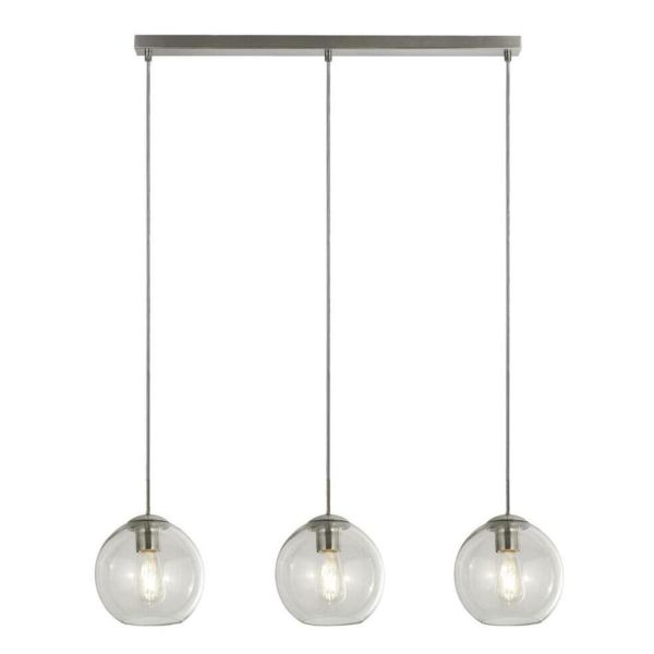 Підвісний світильник Searchlight 1033-3CL Balls 3Lt Bar Pendant - Chrome with Clear Glass