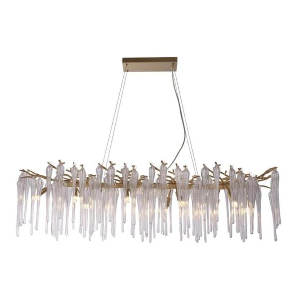 Люстра Searchlight 10425-10GO Heritage 10Lt Diner Bar Pendant, Gold Metal and Clear Glass