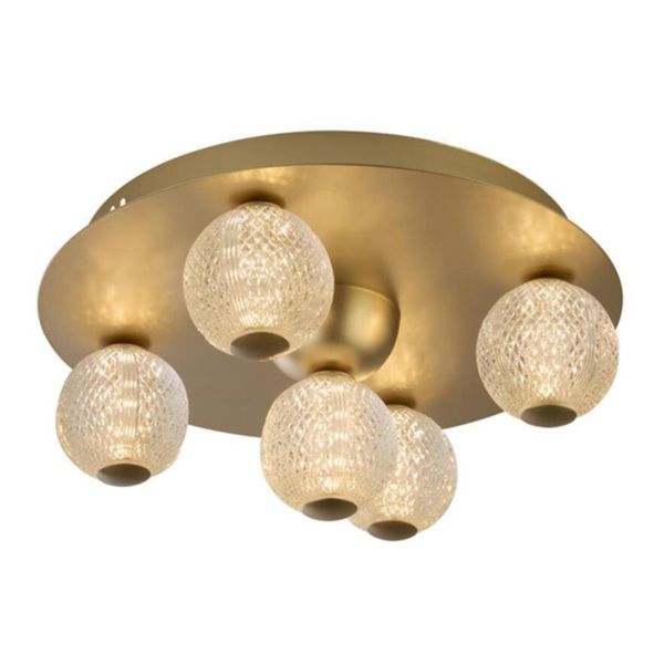 Żyrandol Searchlight 20923GO Asteroid Led Flush,Gold Metal with Clear Acrylic Balls