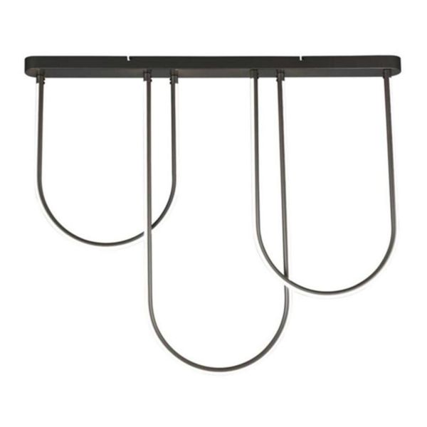 Підвісний світильник Searchlight 23325BK Chime LED Flush Matt Black Metal