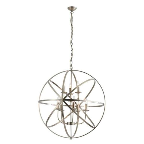 Люстра Searchlight 2478-8AB Orbit 8Lt Pendant, Antique Brass Metal