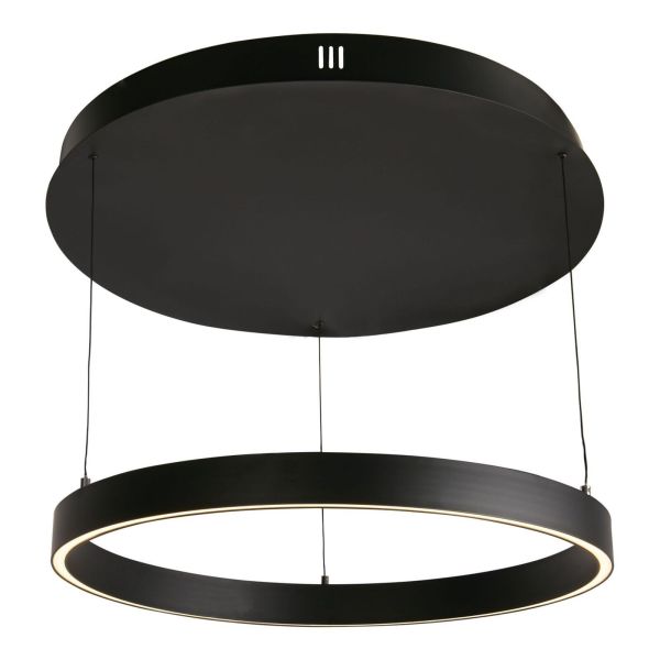 Підвісний світильник Searchlight 30411BK Layla Gesture Control Pendant - Black Metal & Opal Acrylic