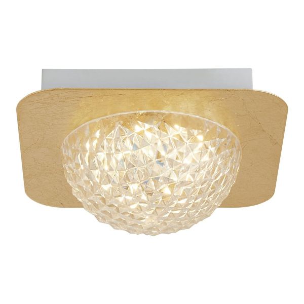 Люстра Searchlight 32511-1GO Celestia LED Flush - Gold with Clear Acrylic