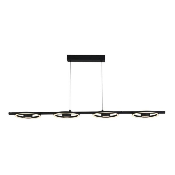 Підвісний світильник Searchlight 32804-4BK Space 4Lt LED Bar Pendant, Black Metal