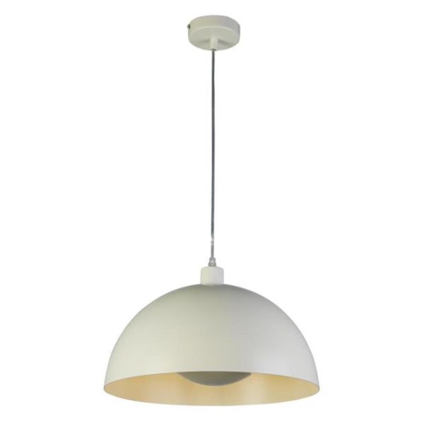 Lampa wisząca Searchlight 35410CR Mars 1LT Pendant, Matt Cream Metal  & Cream Inner