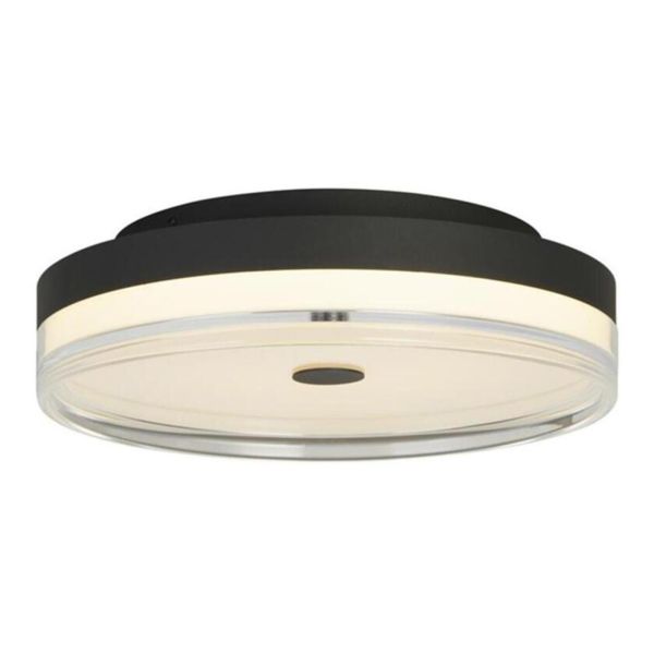 Żyrandol Searchlight 42651-40BK Cyprus LED Flush, Black Metal and Clear Acrylic