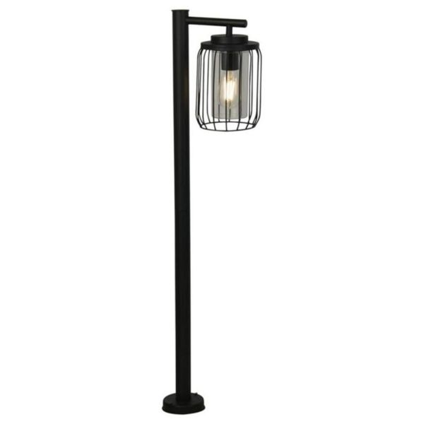 Парковий світильник Searchlight 44611BK Reed 1Lt Post Light, Black Metal and PC Shade