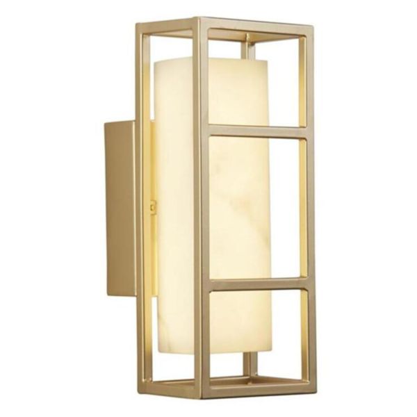 Бра Searchlight 45911GO Mirage LED Wall Light, Matt Gold & Marbleised Resin