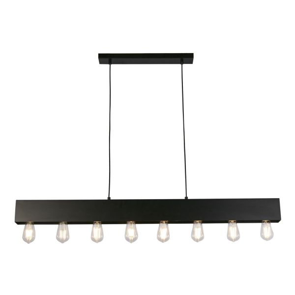 Lampa wisząca Searchlight 51607-8BK Piano - 8Lt Diner Bar Pendant, Matt Black