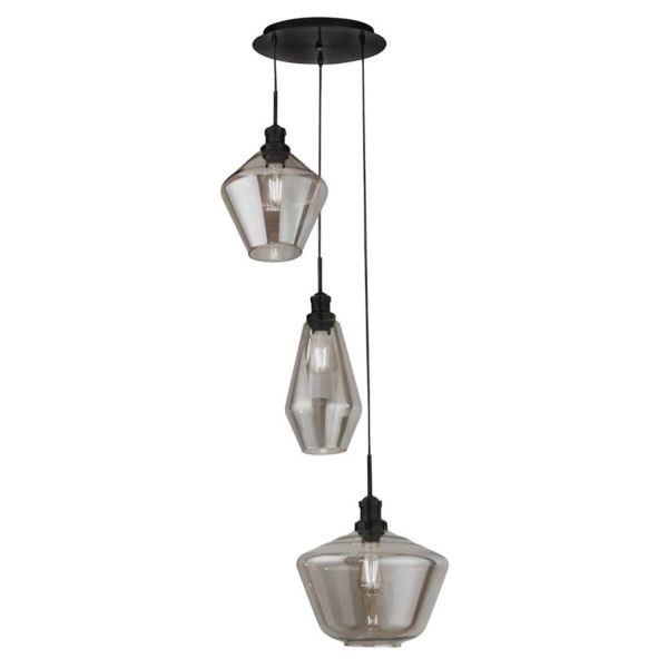 Lampa wisząca Searchlight 5423-3BK Mia