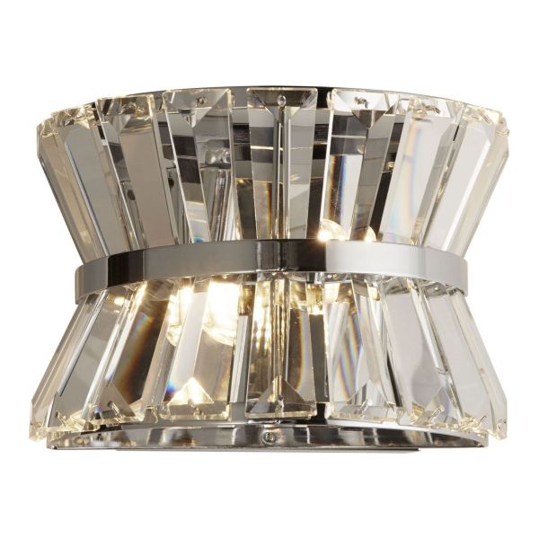 Kinkiet Searchlight 59410-2CC Uptown 2Lt Wall Light - Chrome with Clear Crystal