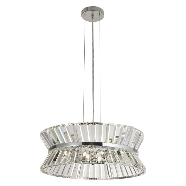Люстра Searchlight 59410-7CC Uptown 7Lt Pendant - Convertible to Semi - Flush, Chrome with