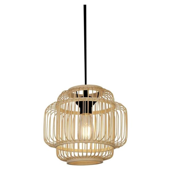 Lampa wisząca Searchlight 61089CW Madeline Pendant - Bamboo Shade