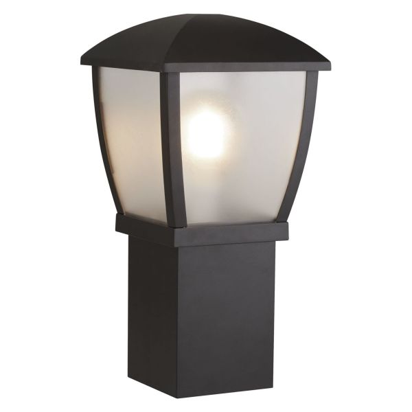 Парковий світильник Searchlight 6591-450 Seattle Outdoor Post - Black & Clear Frosted Panels, IP44