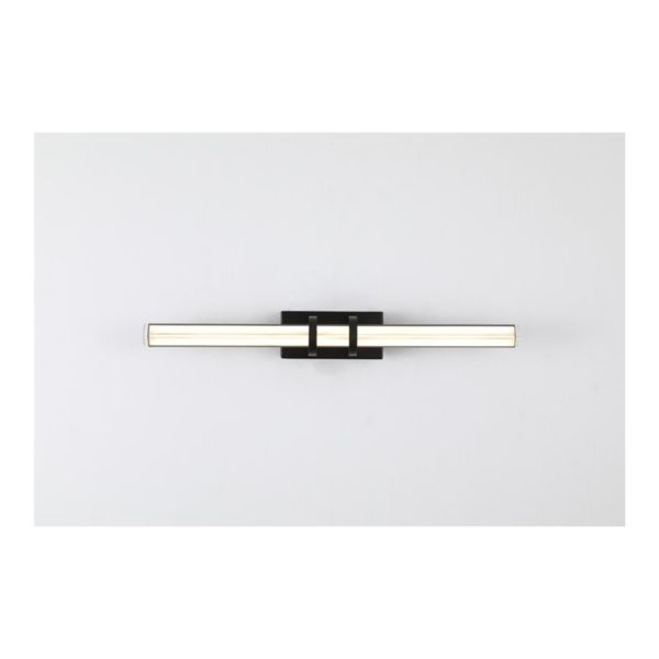 Підсвітка для дзеркала Searchlight 66412BK Parma LED Wall Light, Matt Black Metal & Clear Glass