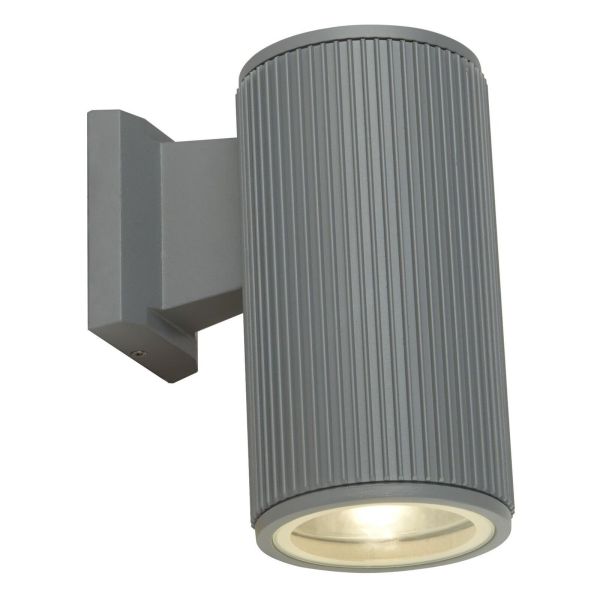 Lampa ścienna Searchlight 6871GY Hamburg Outdoor Wall Light - Grey With Clear Glass Diffuser