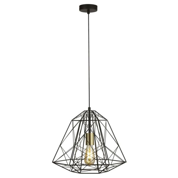 Підвісний світильник Searchlight 7271BK Geometric Cage