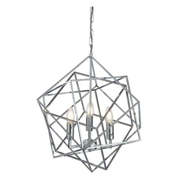 Lampa wisząca Searchlight 7863-3CC Cube