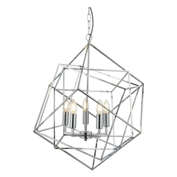 Lampa wisząca Searchlight 7865-5CC Cube