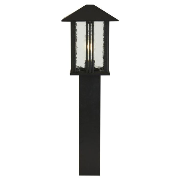Lampa ogrodowa Searchlight 7925-740 Venice Outdoor Post - Black Metal With Water Glass, IP44