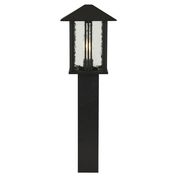 Парковий світильник Searchlight 7925-740 Venice Outdoor Post - Black Metal With Water Glass, IP44