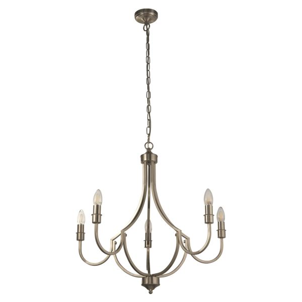 Żyrandol Searchlight 82915-5SS Lodge 5Lt KD Chandelier - Satin Silver