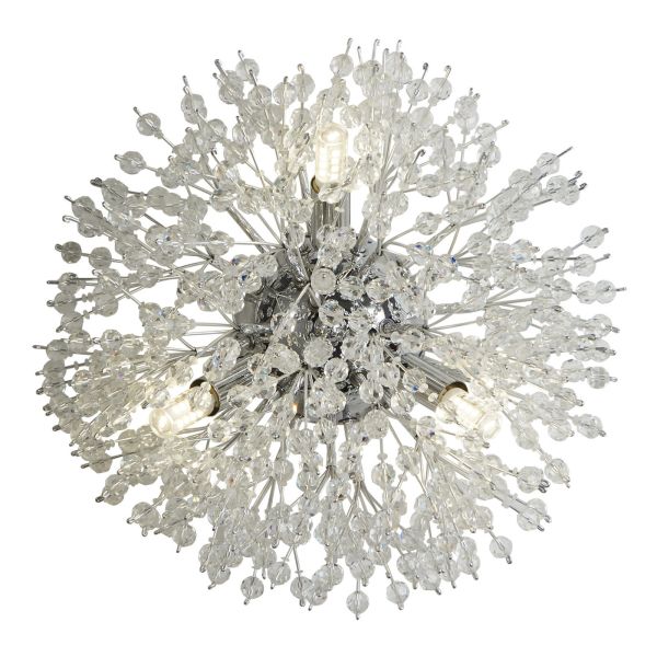 Бра Searchlight 83420-3CC Sunburst 3Lt Wall Light - Chrome with Glass Beads