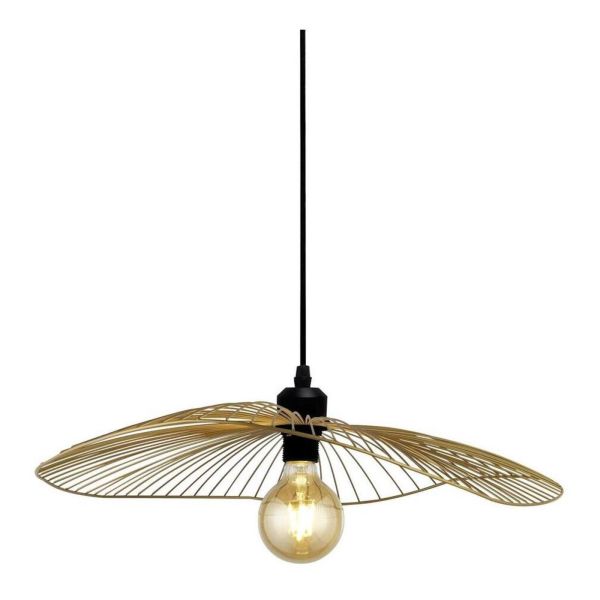 Lampa wisząca Searchlight 88550GO Wave Wire Pendant Convertible to Flush - Gold & Black