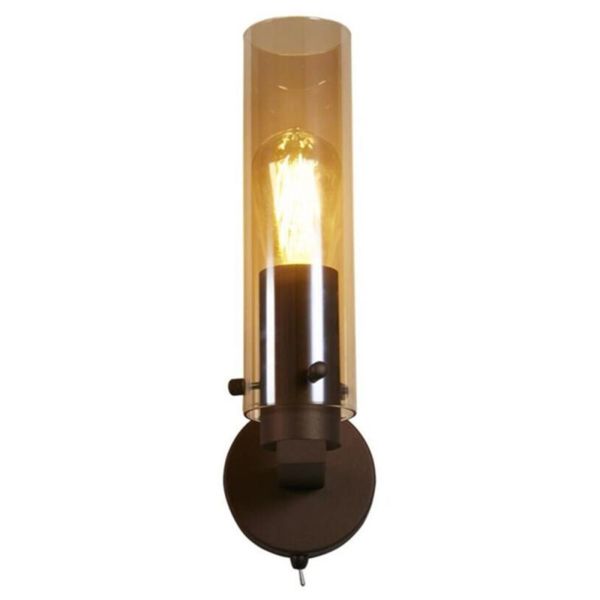 Бра Searchlight 88920-1MO Sweden II 1Lt Wall Light - Mocha Metal & Amber Glass