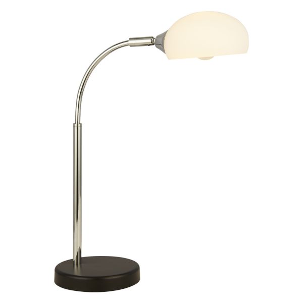 Lampa stołowa Searchlight EU3086-1WH Astro Table Lamp - White & Chrome Metal & Opal Glass