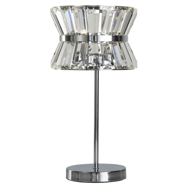 Lampa stołowa Searchlight EU59411-2CC Uptown 2Lt Table Lamp - Chrome with Clear Crystal