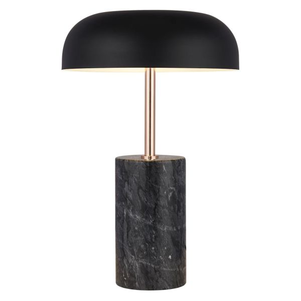 Lampa stołowa Searchlight EU60709BK x Frankfurt Table Lamp - Black Marble