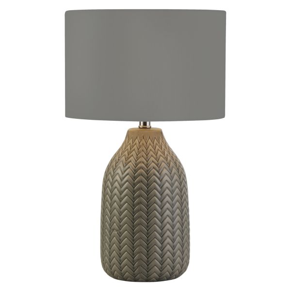 Lampa stołowa Searchlight EU60803GY x Paramount Table Lamp - Grey Ceramic