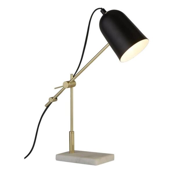 Настільна лампа Searchlight EU60880BK x Odyssey Table Lamp - Black, Gold & Marble