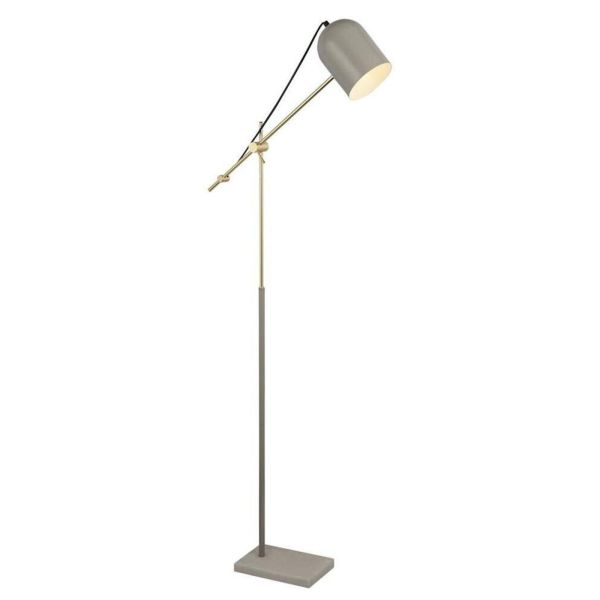 Lampa podłogowa Searchlight EU60881GY x Odyssey Floor Lamp - Grey, Gold & Marble