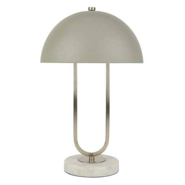 Lampa stołowa Searchlight EU60949GY x Dome Table Lamp - Grey & Marble