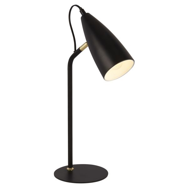 Lampa stołowa Searchlight EU60970BK x Stylus Table Lamp - Black And Gold