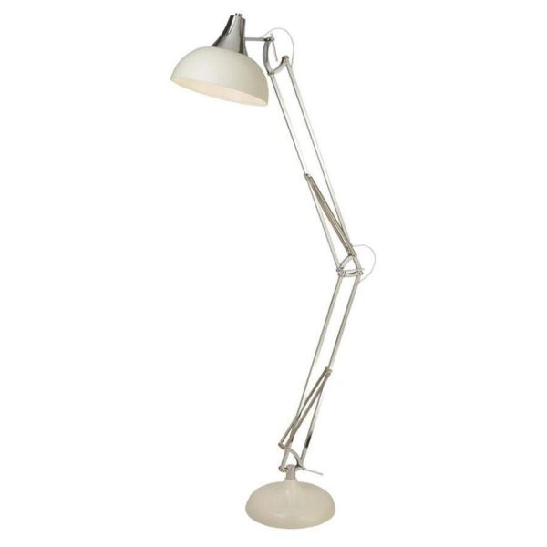 Lampa podłogowa Searchlight EU8082CR Goliath Floor Lamp - Cream & Chrome