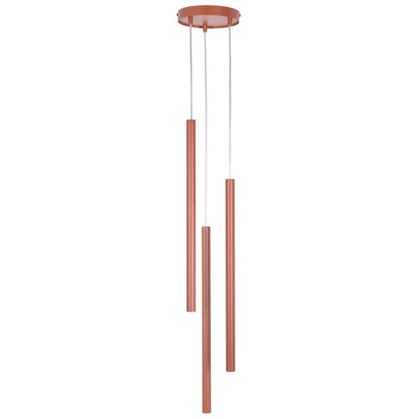 Lampa wisząca Sigma 41197 Sopel 3 koło ceglany