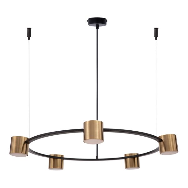 Żyrandol Sigma 41329 Kodo 5 zwis czarny złoty