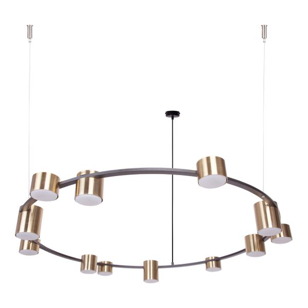Żyrandol Sigma 41333 Kodo 12 zwis czarny/złoty