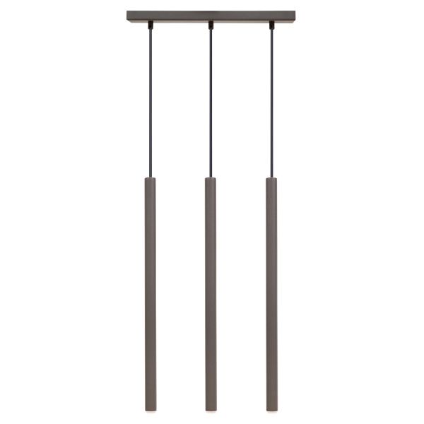 Lampa wisząca Sigma 41453 Sopel 3 zwis prosty ciemna oliwka
