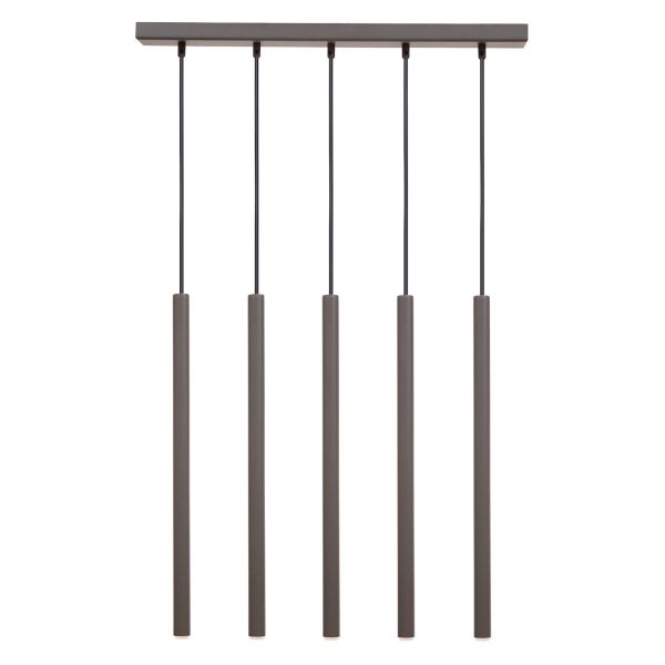 Lampa wisząca Sigma 41457 Sopel 5 zwis ciemna oliwka