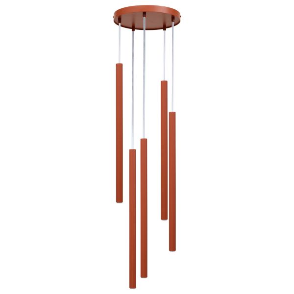 Lampa wisząca Sigma 41459 Sopel 5 zwis koło ceglany