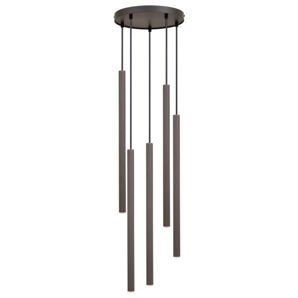 Lampa wisząca Sigma 41461 Sopel 5 zwis koło ciemna oliwka
